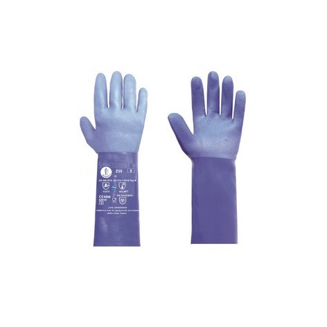 Guante PVC Azul 35 cm