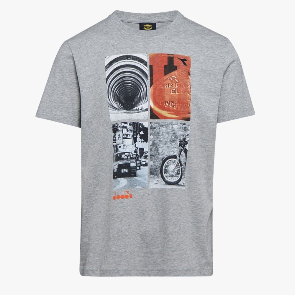 Camiseta gris T-SHIRT GRAPHIC ORGANIC