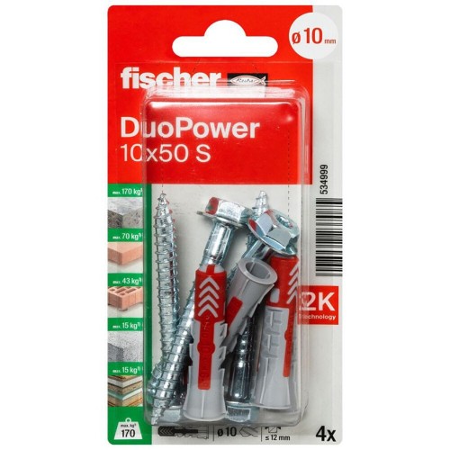 BLISTER DUOPOWER 10X50 S BL 4 UD.FISCHER