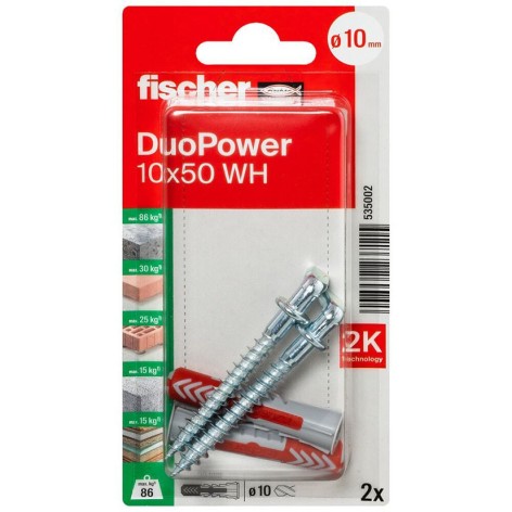 BLISTER DUOPOWER 10X50 WH BL 2UD.FISCHER