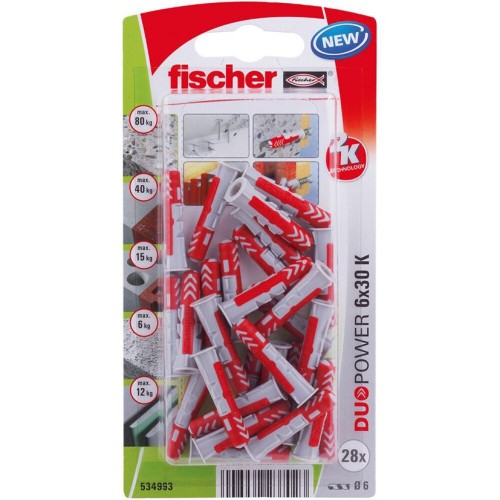 BLISTER DUOPOWER 6X30 BL 28 UD.FISCHER