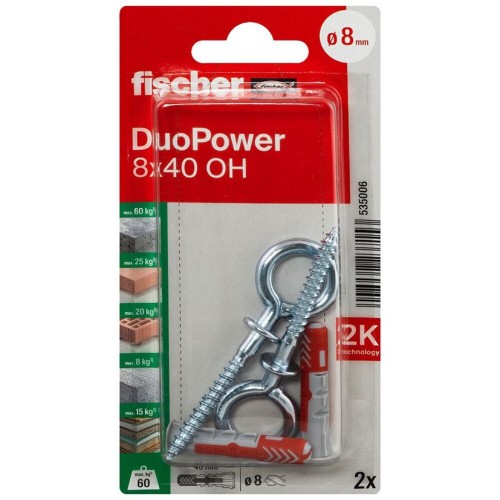 BLISTER DUOPOWER 8X40 OH BL 2 UD.FISCHER