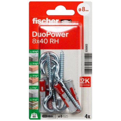 BLISTER DUOPOWER 8X40 RH BL 4UD.FISCHER