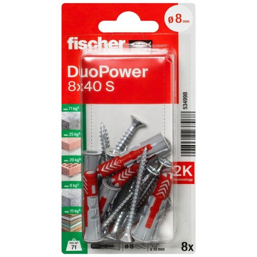 BLISTER DUOPOWER 8X40 S BL 8 UD.FISCHER