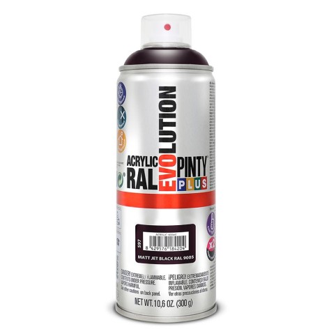 PINTURA SPRAY ACRILICA NEGRO MATE 400ML