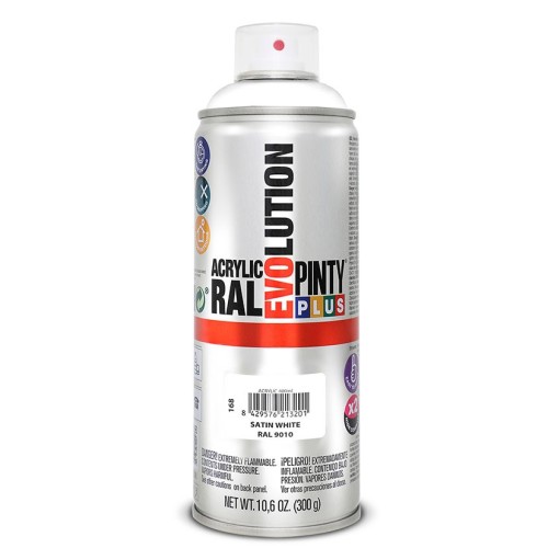 PINTURA SPRAY ACRIL.BLACO SATIN.400ML