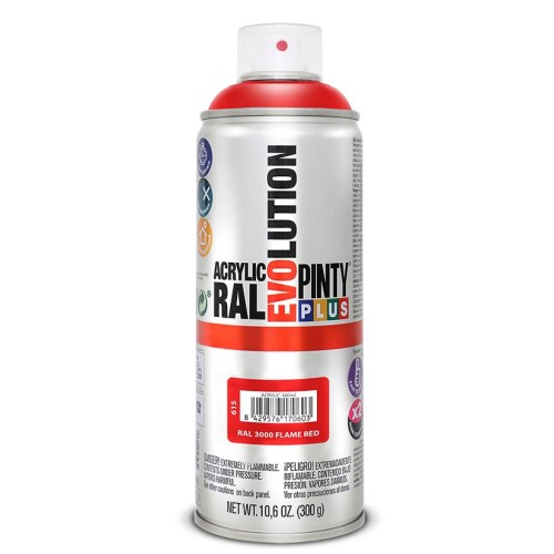 PINTURA SPRAY ACRILICA ROJO FUEGO.400ML