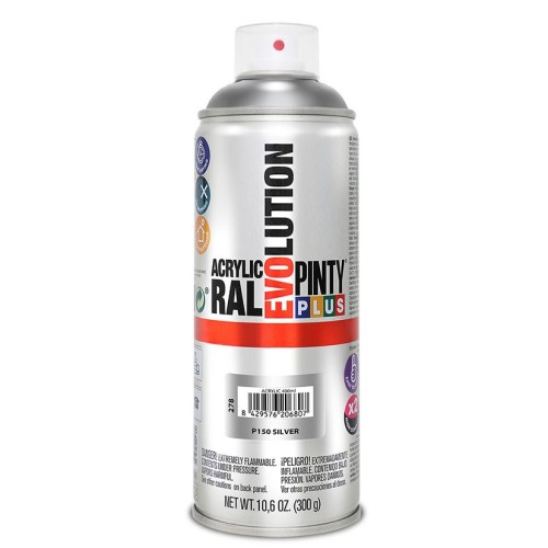 PINTURA SPRAY ACRILICA PLATA PURPURINA