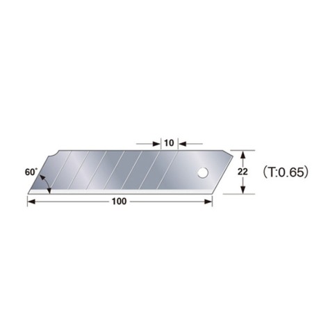 CUCHILLA CB-62 10 UDS. TAJIMA 22MM