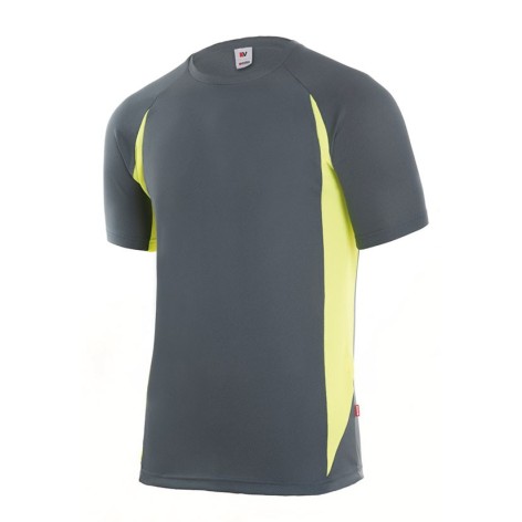 CAMISETA TECNICA RC-1 GRIS/AMARILL. T/M