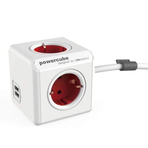 POWERCUBE ORIGINAL 4 TOMAS + 2USB 1,5 M