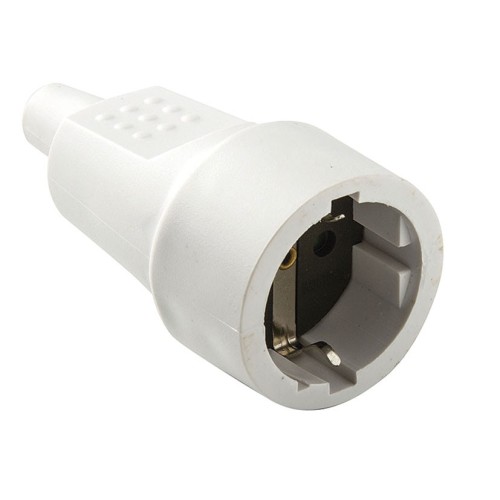 BASE TT 10A-250V PVC GOMA  BLANCO DUOLEC