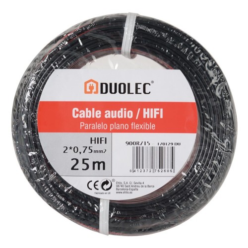 CABLE ELEC.AUDIO 2X0,75 25M RJ/NG DUOLEC