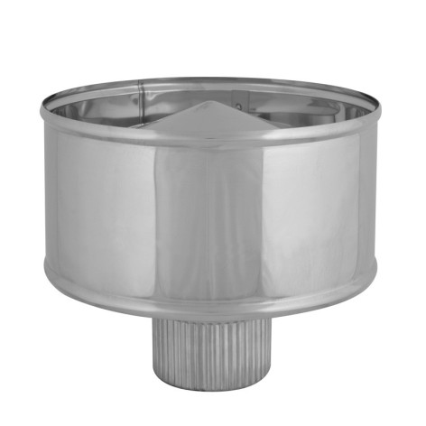 SOMBRERO ESTUFA PELLET INOX316 L.Ø80 mm.