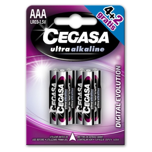 PILAS ULTRA ALCALINAS LR03 CEGASA BL.4+2