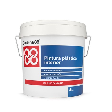 PINTURA PLASTICA BLANCA INTERIOR C88 4L