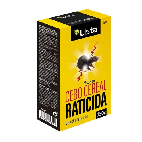 CEBO CEREAL RATICIDA. 150 GR.