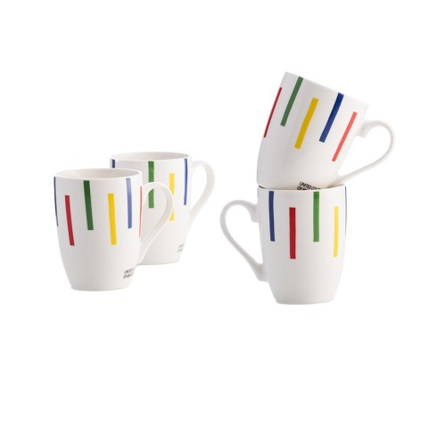 MUG PORCELANA BENETTON 4 UN. 360ML