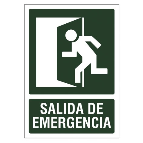 SEÑAL 210X297 PVC SALIDA EMERGENCIA