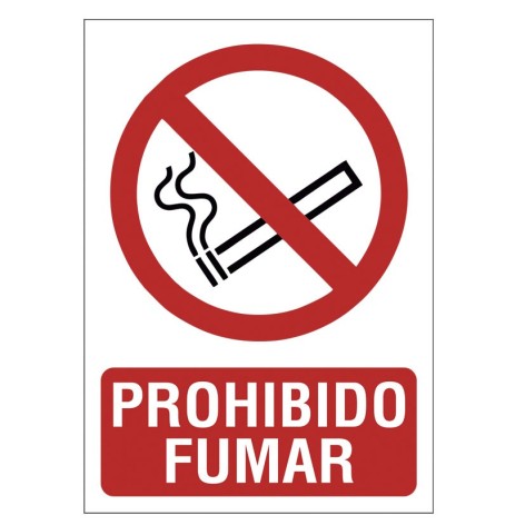 SEÑAL 210X297 PVC PROHIBIDO FUMAR