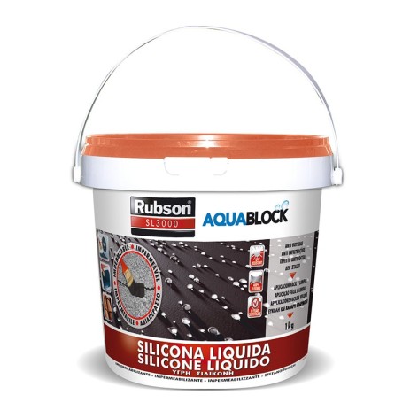 SILICONA LÍQUIDA AQUABLOCK  1 KG.TEJA