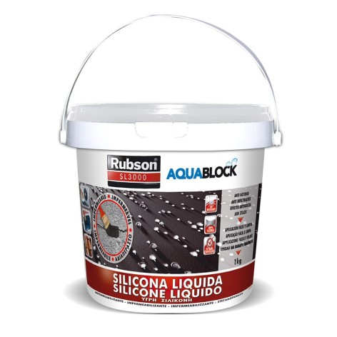 SILICONA LÍQUIDA AQUABLOCK  1 KG.BLANCA