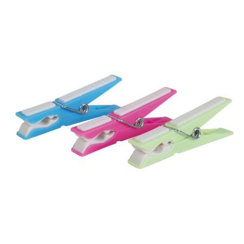 PINZAS ROPA. PACK 12 PZAS. PLASTICO