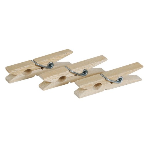 PINZAS ROPA. PACK 24 PZAS. MADERA