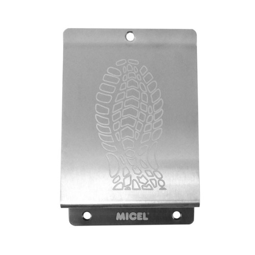 PLACA PISA PUERTA. INOX. 98xh148 mm.