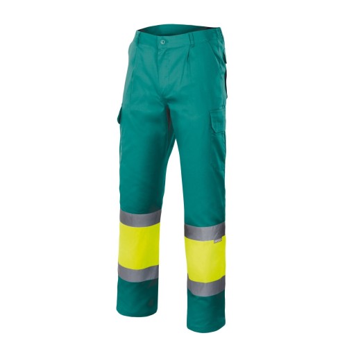 Pantalon Alta Visibilidad Bicolor Marino Amarillo