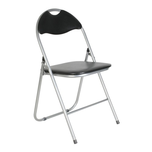 SILLA METALICA PLEGABLE METAL/NEGRO