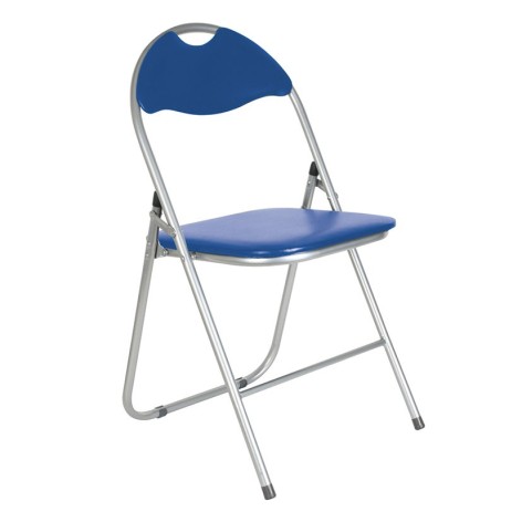 SILLA METALICA PLEGABLE METAL/AZUL